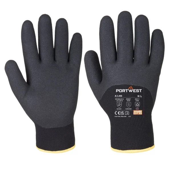 A146 - Cold 15 Nitrile Sandy 3/4 Dipped Glove