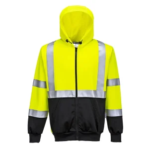 Hi-vis 2 Tone Zip Hoodie