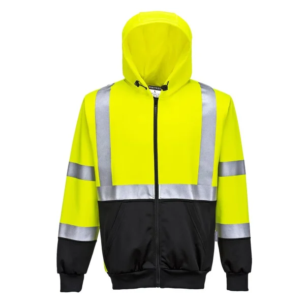 Hi-vis 2 Tone Zip Hoodie