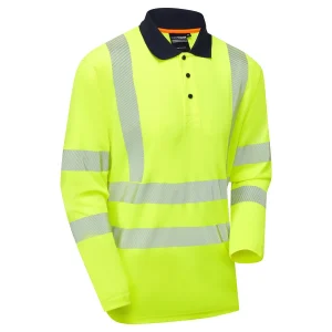Essentials Hi-Vis Eco CoolMax Long Sleeve Polo