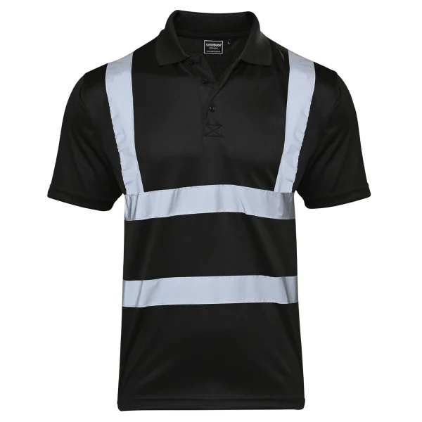Hi Vis Black Bird Eye Polo Shirt