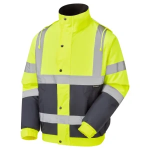 Supertouch Hi Vis Yellow 2 Tone Bomber Jacket