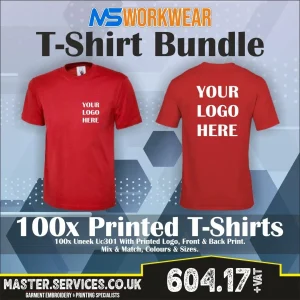100 Printed T-Shirts