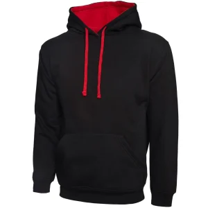 Uneek UC507 Contrast Hooded Sweatshirt