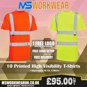 10 Printed Supertouch Hi Vis T-Shirts