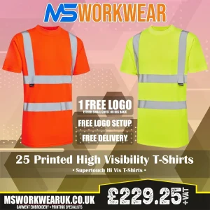25 Printed Supertouch Hi Vis T-Shirts
